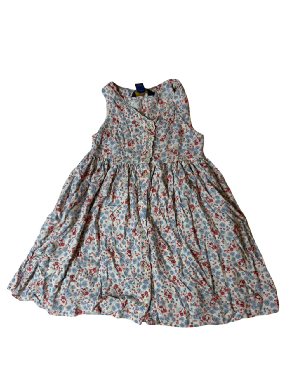 Polo Ralph Lauren Girls 6 Floral Cotton Button Front Dress Cottagecore